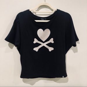 tokidoki Tops - Tokidoki black top Small heart and crossbones tokidoki Tops - Tokidoki black top Small heart and crossbones